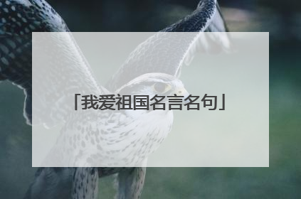 我爱祖国名言名句