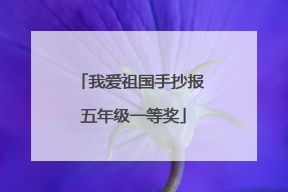 我爱祖国手抄报五年级一等奖