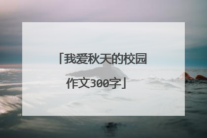 我爱秋天的校园作文300字