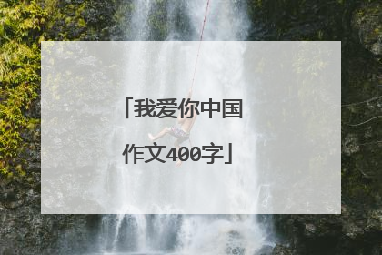 我爱你中国 作文400字