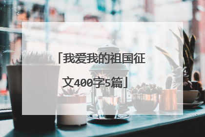 我爱我的祖国征文400字5篇