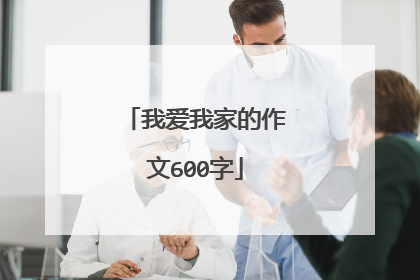 我爱我家的作文600字