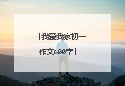 我爱我家初一作文600字