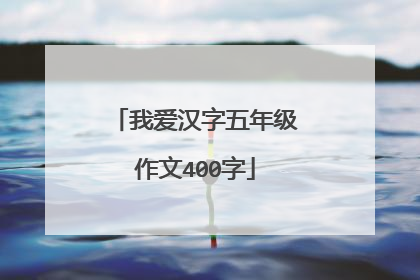我爱汉字五年级作文400字