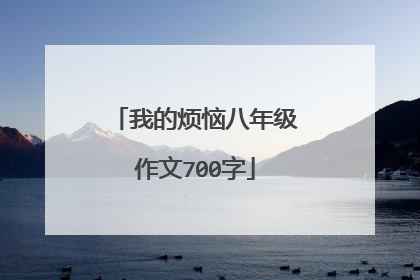 我的烦恼八年级作文700字