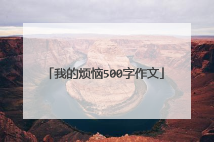 我的烦恼500字作文
