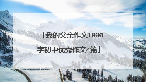 我的父亲作文1000字初中优秀作文4篇