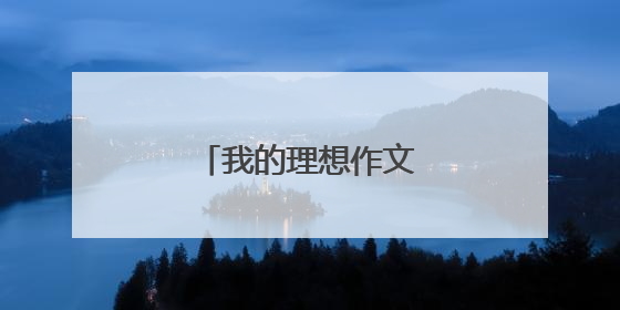 我的理想作文100字以上