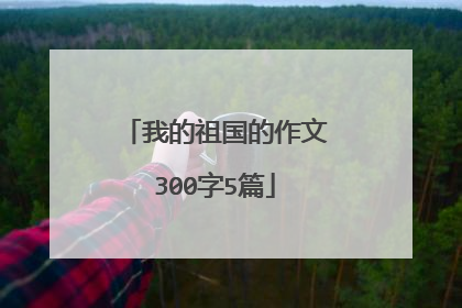 我的祖国的作文300字5篇