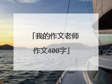 我的作文老师作文400字