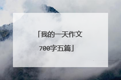 我的一天作文700字五篇