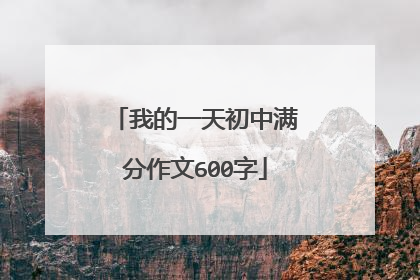 我的一天初中满分作文600字