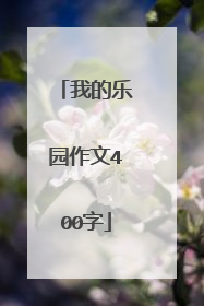 我的乐园作文400字