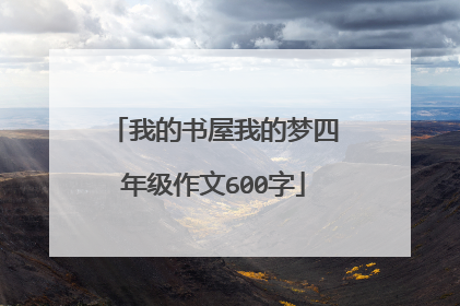 我的书屋我的梦四年级作文600字
