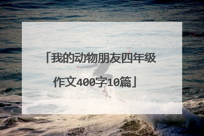 我的动物朋友四年级作文400字10篇