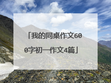 我的同桌作文600字初一作文4篇