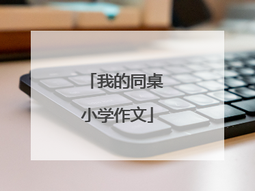 我的同桌小学作文
