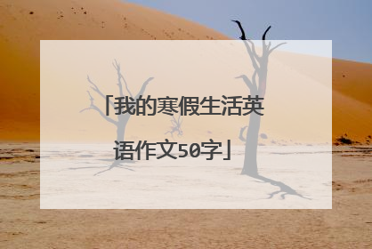 我的寒假生活英语作文50字
