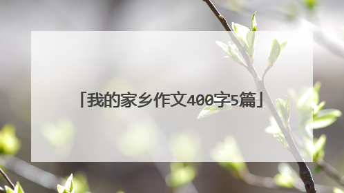 我的家乡作文400字5篇
