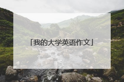 我的大学英语作文