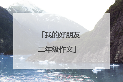 我的好朋友二年级作文