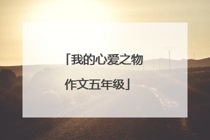 我的心爱之物作文五年级