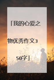 我的心爱之物优秀作文350字