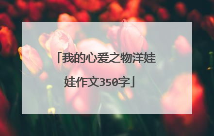 我的心爱之物洋娃娃作文350字