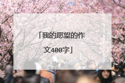 我的愿望的作文400字