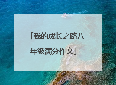 我的成长之路八年级满分作文