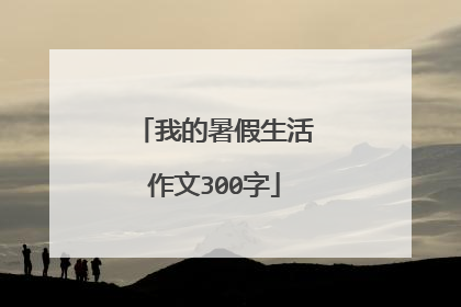 我的暑假生活作文300字