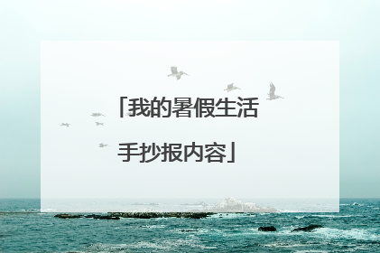 我的暑假生活手抄报内容