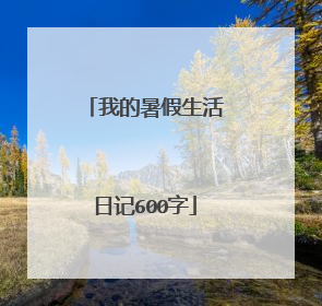 我的暑假生活日记600字