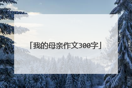 我的母亲作文300字