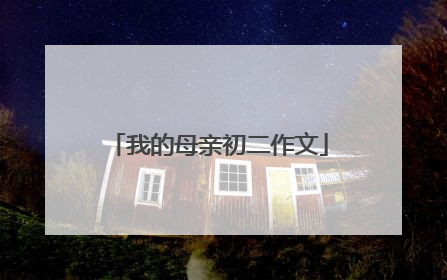 我的母亲初二作文