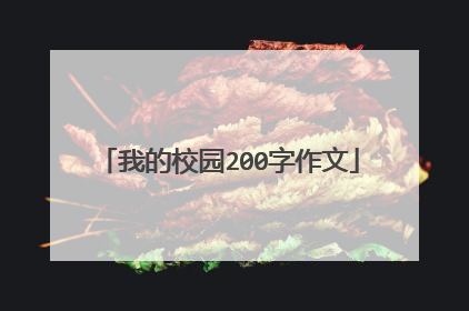 我的校园200字作文