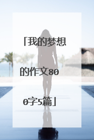 我的梦想的作文800字5篇