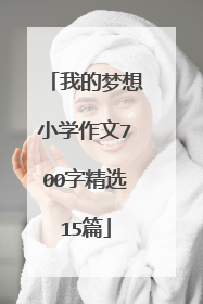 我的梦想小学作文700字精选15篇