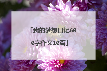 我的梦想日记600字作文10篇
