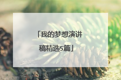 我的梦想演讲稿精选5篇