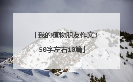我的植物朋友作文350字左右10篇
