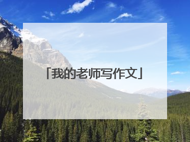 我的老师写作文