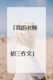 我的老师初三作文