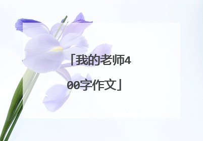 我的老师400字作文