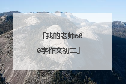 我的老师600字作文初二