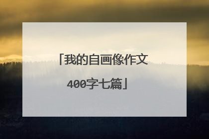 我的自画像作文400字七篇