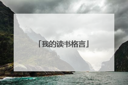 我的读书格言