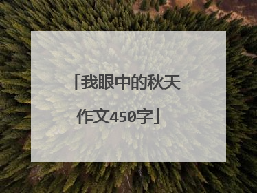 我眼中的秋天作文450字