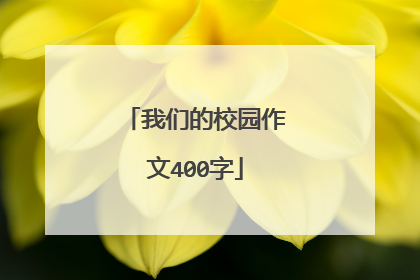 我们的校园作文400字