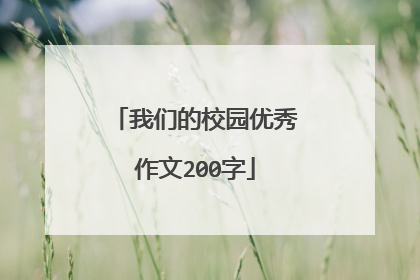 我们的校园优秀作文200字